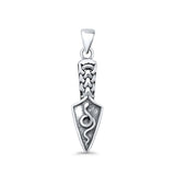  Snake & Arrowhead Knife Pendant Necklace