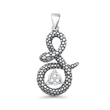  Snake & Triquetra Pendant Necklace