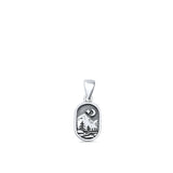 Nature Pendant Oxidized 925 Sterling Silver