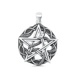  Snake & Pentagram Pendant Necklace