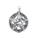  Snake & Pentagram Pendant Necklace