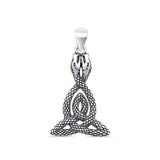  Celtic Knot Snakes Pendant Necklace