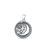  Moon & Stars Pendant Necklace