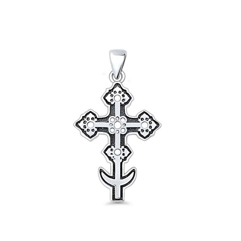  Cross Filigree Pendant Necklace
