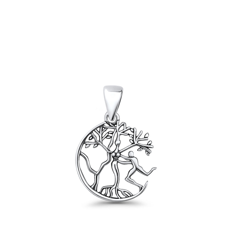 Tree & Man Pendant Necklace