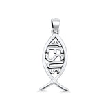  Jesus Fish Pendant Necklace