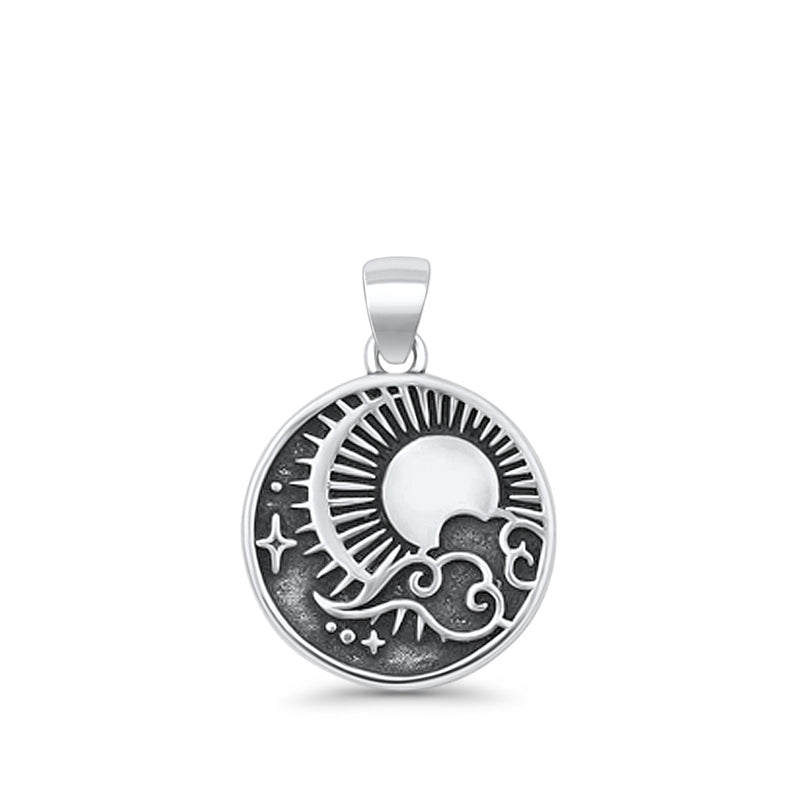  Sun, Star & Cloud Pendant Necklace