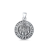  Aztec Bear Paw Runes Pendant Necklace