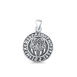  Aztec Bear Paw Runes Pendant Necklace