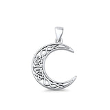 Celtic Moon Pendant Necklace