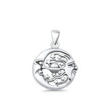 Sun Moon & Stars Pendant Necklace