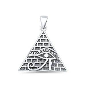 Eye of Horus & Pyramid Pendant Necklace