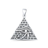 Eye of Horus & Pyramid Pendant Necklace