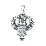 Scarab & Eye of Horus Pendant Necklace
