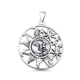 Sun Moon & Stars Pendant Necklace