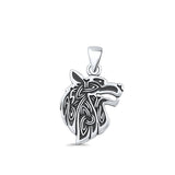 Wolf Viking Pendant Necklace