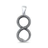 Infinity Snake Pendant Necklace