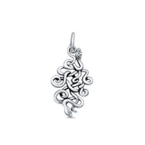 Snake Pendant Twisted Oxidized 925 Sterling Silver