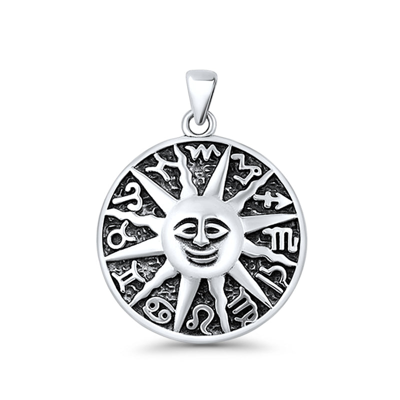  Sun & Runes Pendant Necklace