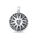  Sun & Runes Pendant Necklace