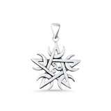  Pentagram, Moon & Triskelion Pendant Necklace