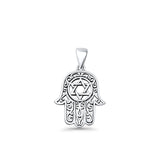  Hamsa & Star Of David Pendant Necklace