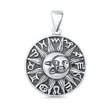  Sun, Moon & Zodiacs Charm Pendant Necklace