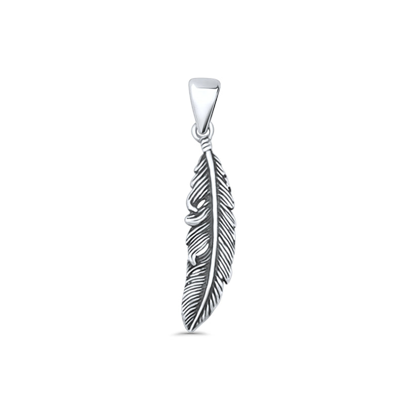  Feather Charm Pendant Necklace