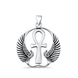  Ankh & Wings Pendant Necklace