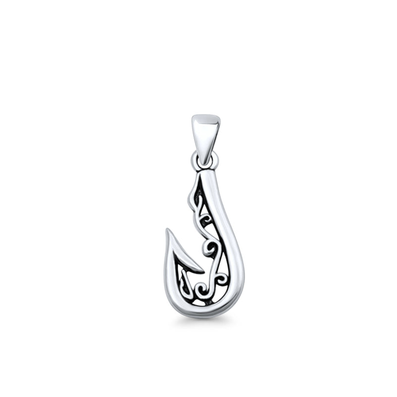  Tribal Hook Pendant Necklace