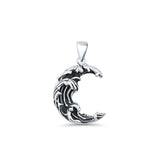  Moon Waves Pendant Necklace