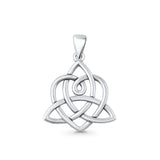 Triquetra & Heart Pendant Necklace