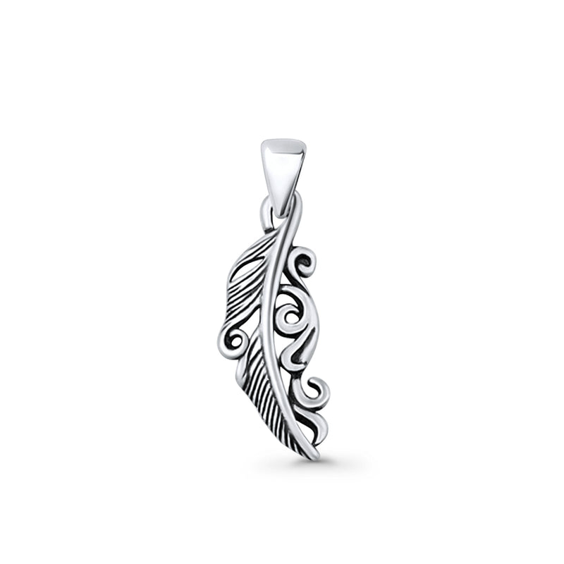  Feather Pendant Necklace