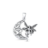  Fairy & Moon Pendant Necklace