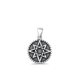 Pentagram Pendant Oxidized 925 Sterling Silver