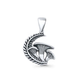 Leaf & Mushroom Pendant Necklace