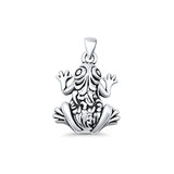 Filigree Frog Pendant Necklace