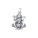 Filigree Frog Pendant Necklace