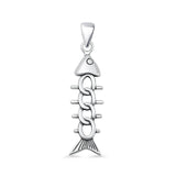 Fish Skeleton Pendant Necklace