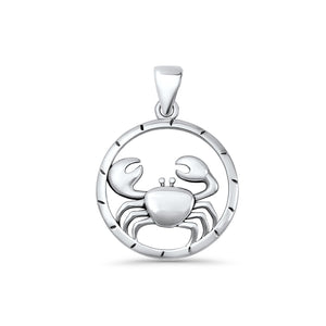 Crab Charm Pendant Necklace