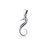 Seahorse Pendant Oxidized 925 Sterling Silver