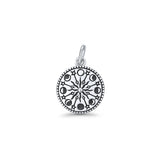 Moon Phase Pendant Oxidized 925 Sterling Silver