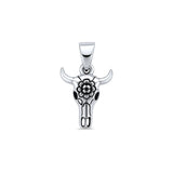 Bull Skull Pendant Necklace