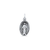  Oval Virgin Mary Pendant Necklace