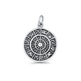  Zodiac Wheel Pendant Necklace