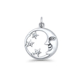  Celestial Moon Star Pendant Necklace