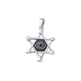  Evil Eye Hexagram Pendant Necklace
