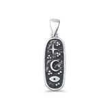  Moon Star Evil Eye Pendant Necklace