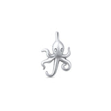 Octopus Pendant Oxidized 925 Sterling Silver