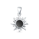 Oxidized Sun Pendant 